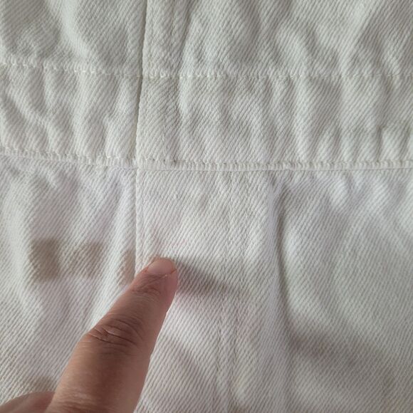 Sybilla Overalls Women Sz 12 EUR 42 White Cotton Carpenter Denim Jean Adj Strap - Picture 11 of 16